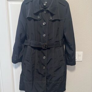 East 5th Classic Black Trench Coat